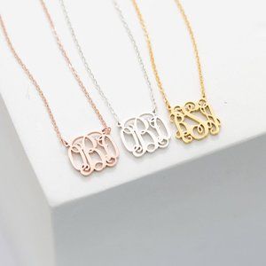 Personalized Monogram Jewelry Wedding Bridesmaid Gift